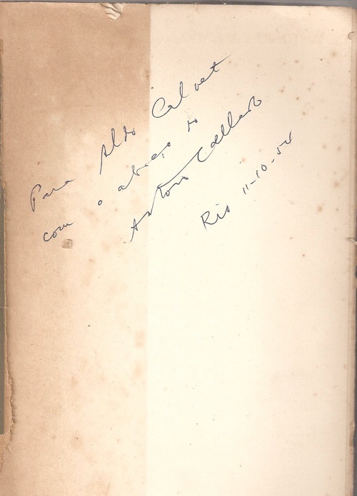 Antionio Callado a Cidade Assasinada dedicatoria