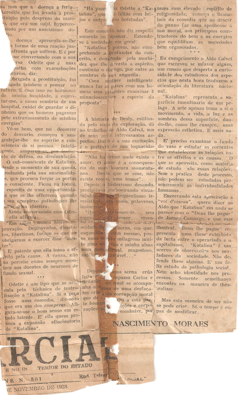 Aldo Calvet teatro dramaturgia Katalina A LUZ DA RIBALTA 2