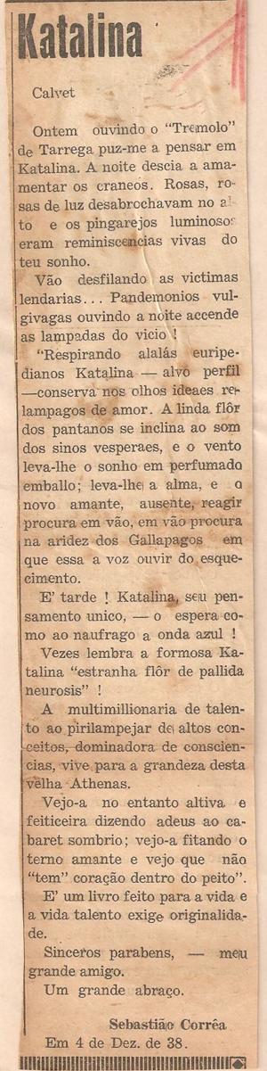 Katalina DIARIO DO NORTE Sebastiao Correa 